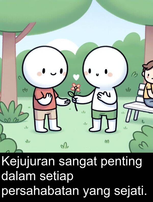 sejati: Kejujuran sangat penting dalam setiap persahabatan yang sejati.