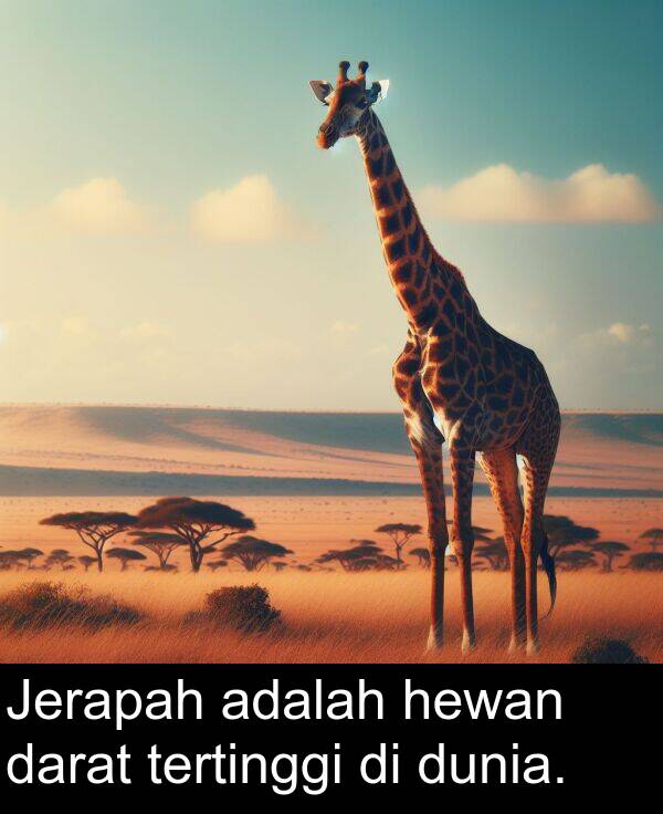 hewan: Jerapah adalah hewan darat tertinggi di dunia.