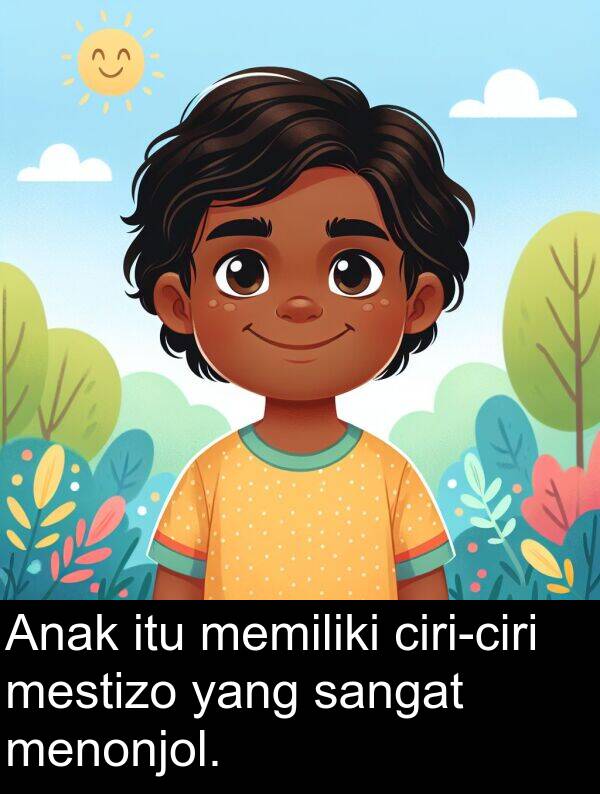 mestizo: Anak itu memiliki ciri-ciri mestizo yang sangat menonjol.