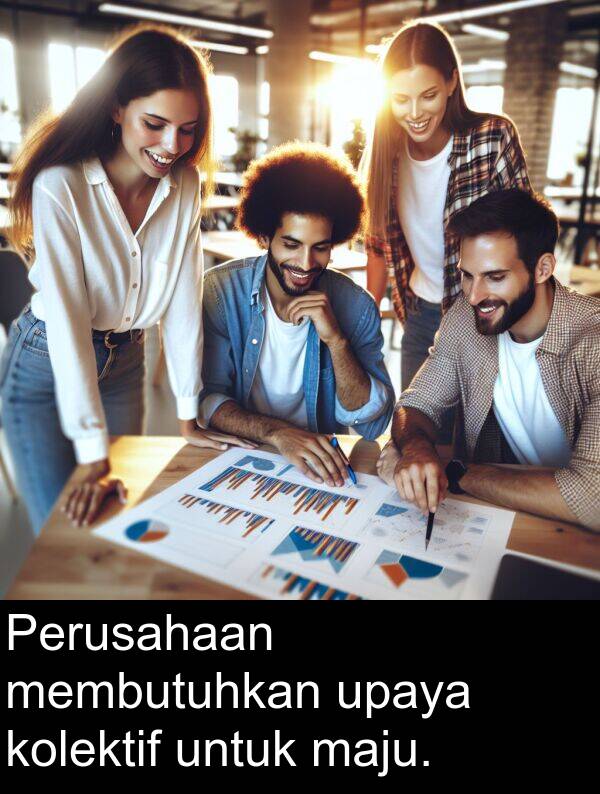 maju: Perusahaan membutuhkan upaya kolektif untuk maju.
