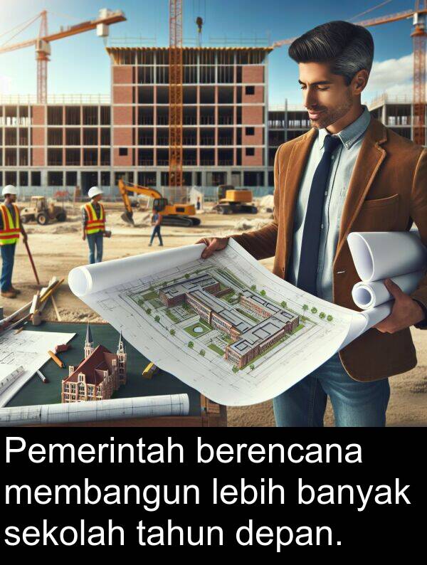 sekolah: Pemerintah berencana membangun lebih banyak sekolah tahun depan.
