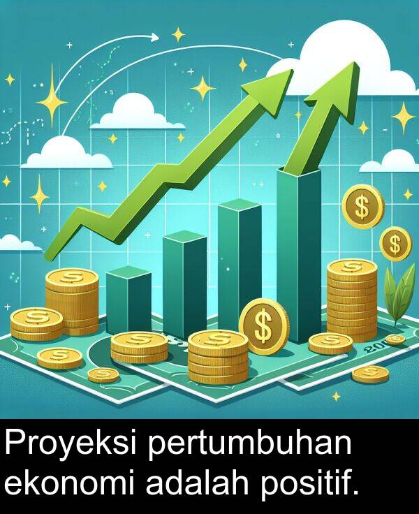 ekonomi: Proyeksi pertumbuhan ekonomi adalah positif.