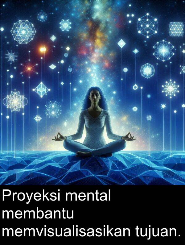 membantu: Proyeksi mental membantu memvisualisasikan tujuan.