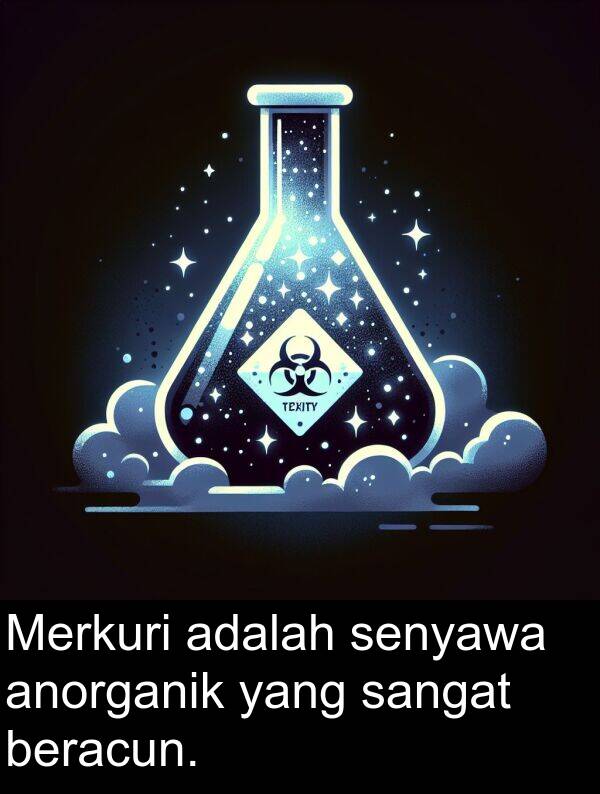senyawa: Merkuri adalah senyawa anorganik yang sangat beracun.
