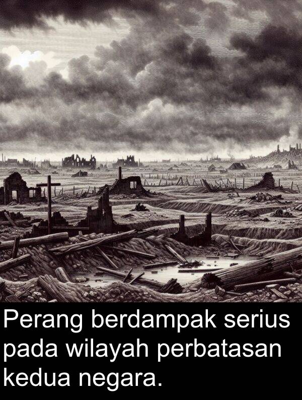 wilayah: Perang berdampak serius pada wilayah perbatasan kedua negara.