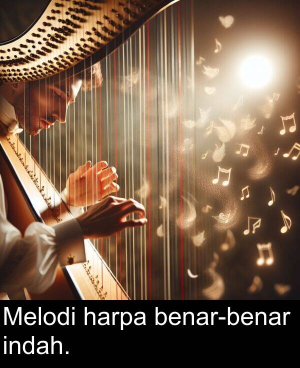 harpa: Melodi harpa benar-benar indah.
