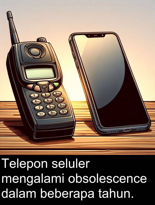 seluler: Telepon seluler mengalami obsolescence dalam beberapa tahun.