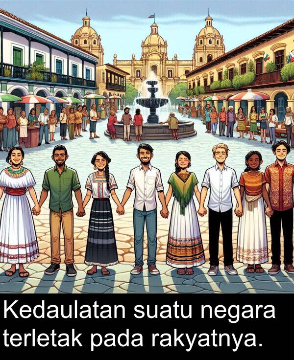 terletak: Kedaulatan suatu negara terletak pada rakyatnya.