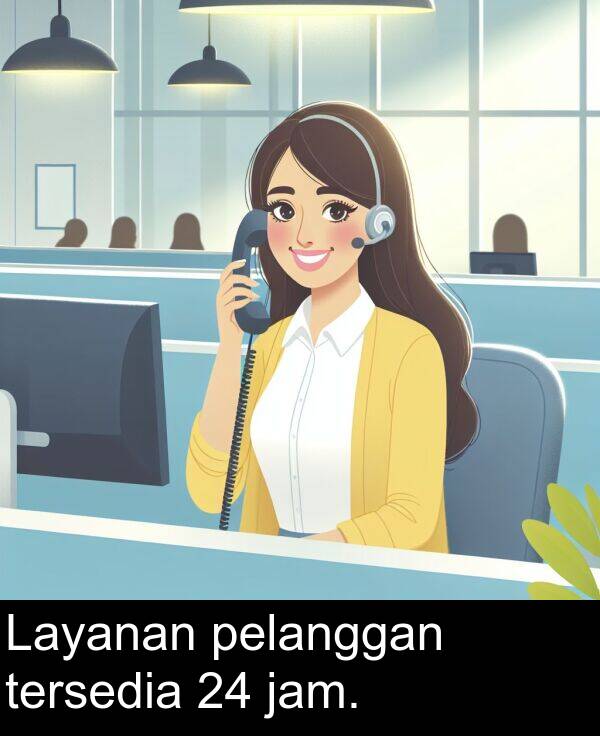 jam: Layanan pelanggan tersedia 24 jam.
