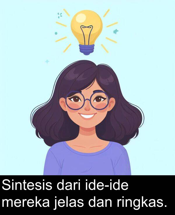 jelas: Sintesis dari ide-ide mereka jelas dan ringkas.