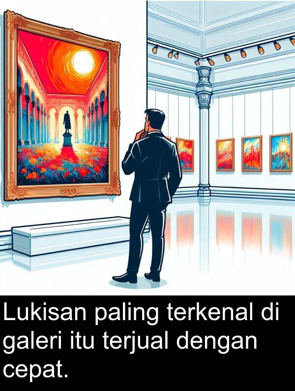 terjual: Lukisan paling terkenal di galeri itu terjual dengan cepat.