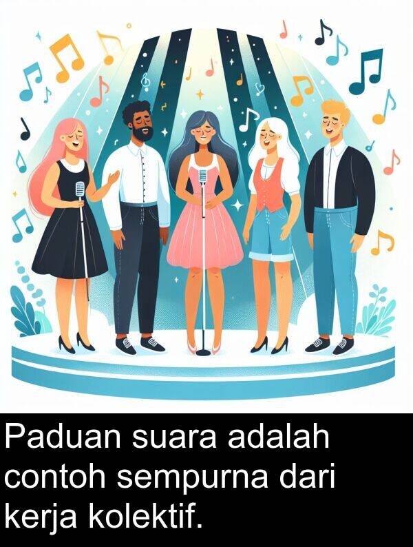 sempurna: Paduan suara adalah contoh sempurna dari kerja kolektif.