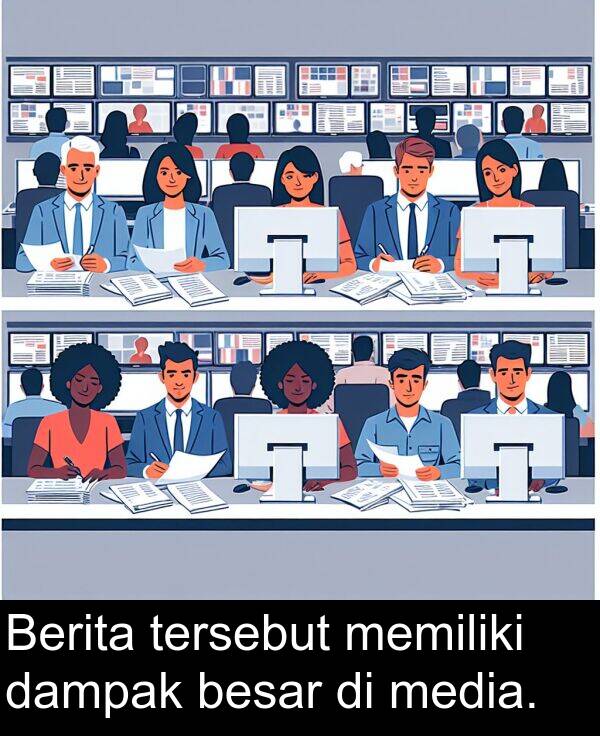 media: Berita tersebut memiliki dampak besar di media.