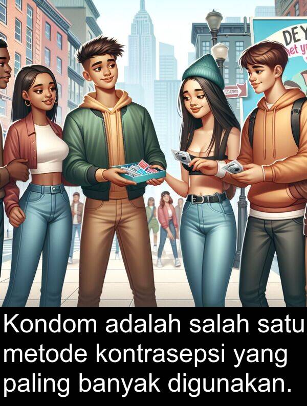 paling: Kondom adalah salah satu metode kontrasepsi yang paling banyak digunakan.