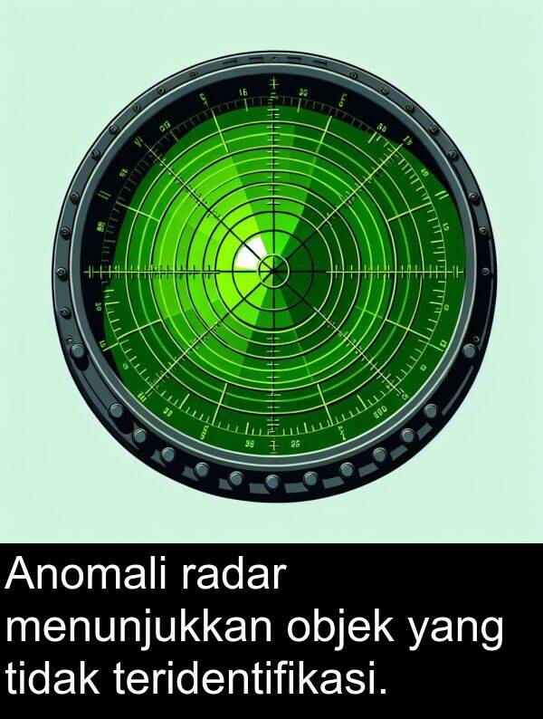 objek: Anomali radar menunjukkan objek yang tidak teridentifikasi.