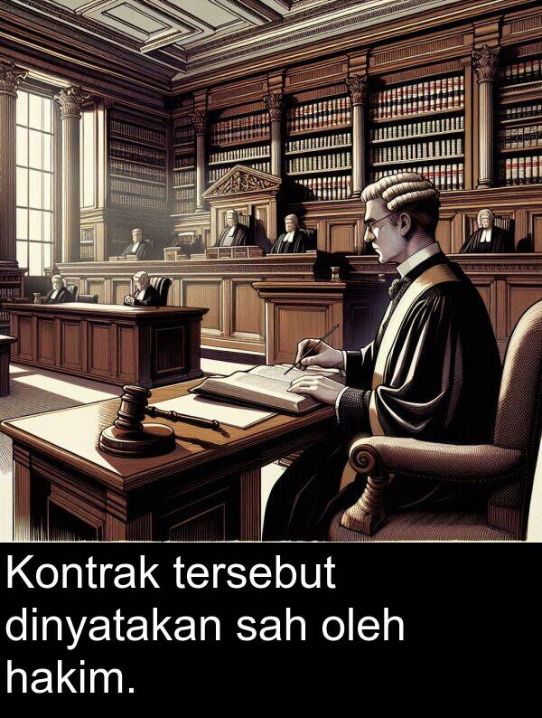 hakim: Kontrak tersebut dinyatakan sah oleh hakim.