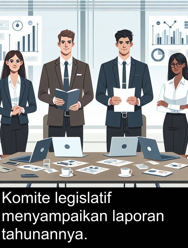 tahunannya: Komite legislatif menyampaikan laporan tahunannya.