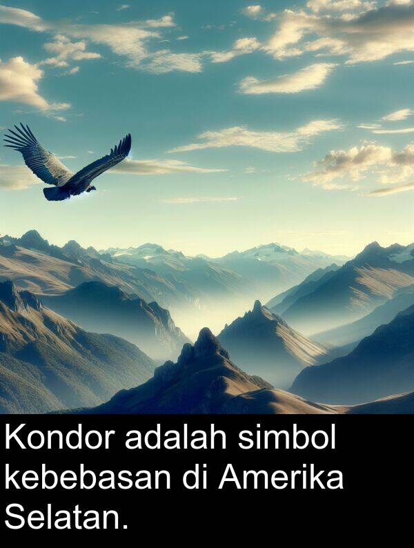 kebebasan: Kondor adalah simbol kebebasan di Amerika Selatan.