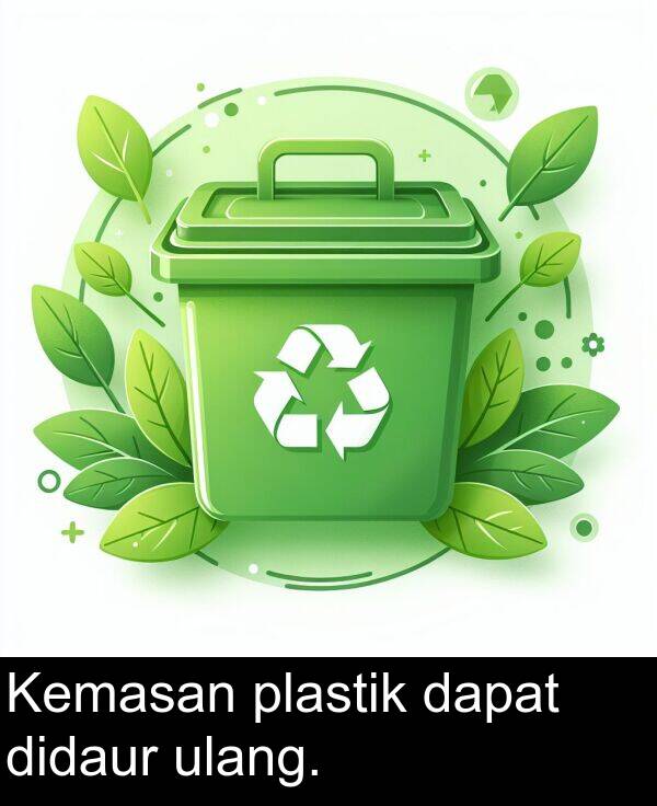 didaur: Kemasan plastik dapat didaur ulang.
