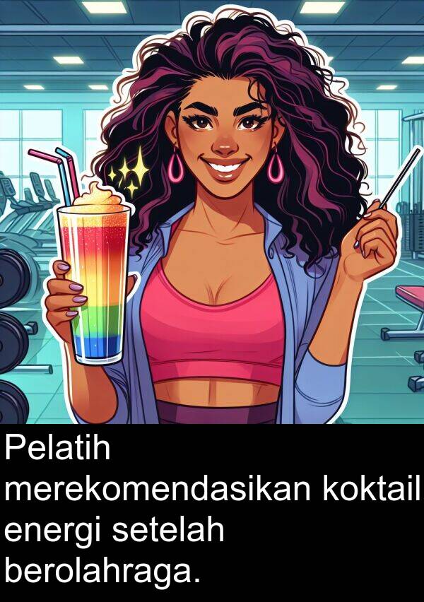energi: Pelatih merekomendasikan koktail energi setelah berolahraga.