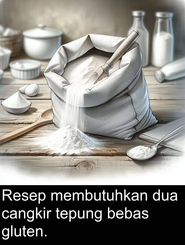 bebas: Resep membutuhkan dua cangkir tepung bebas gluten.