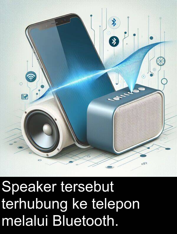 telepon: Speaker tersebut terhubung ke telepon melalui Bluetooth.