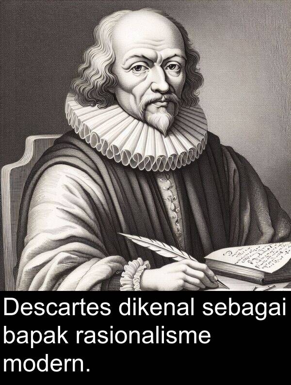 sebagai: Descartes dikenal sebagai bapak rasionalisme modern.