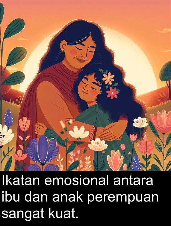 kuat: Ikatan emosional antara ibu dan anak perempuan sangat kuat.