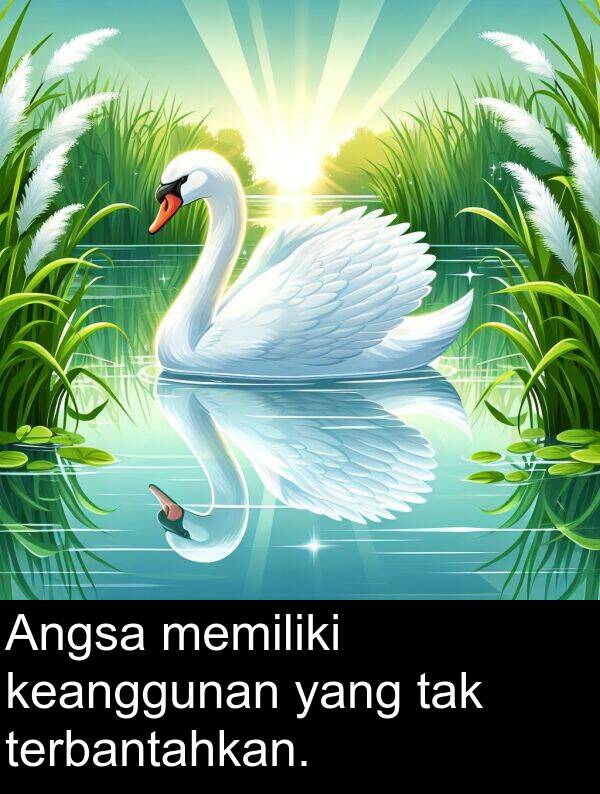 terbantahkan: Angsa memiliki keanggunan yang tak terbantahkan.