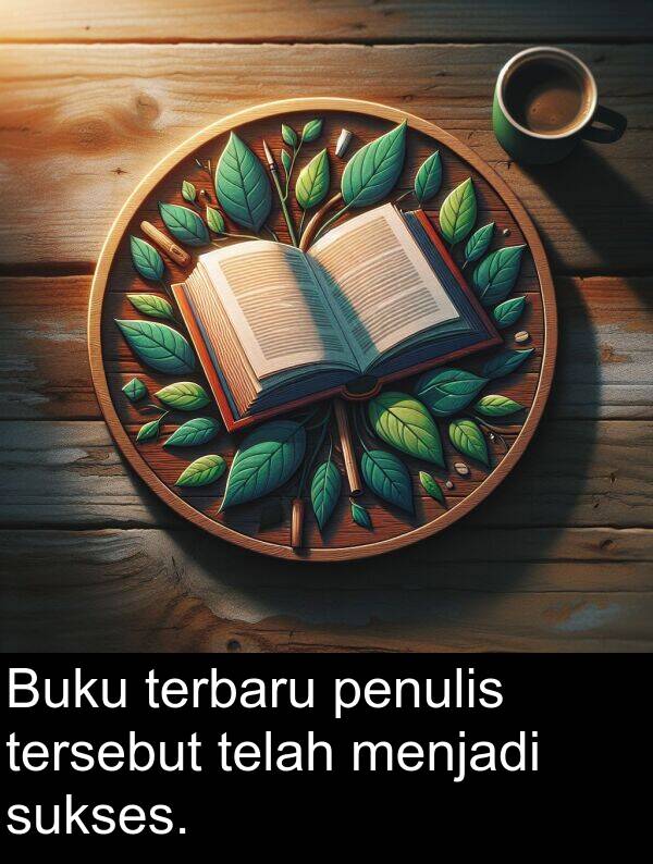 telah: Buku terbaru penulis tersebut telah menjadi sukses.