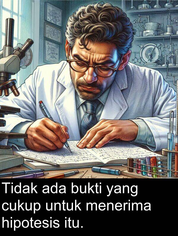 bukti: Tidak ada bukti yang cukup untuk menerima hipotesis itu.