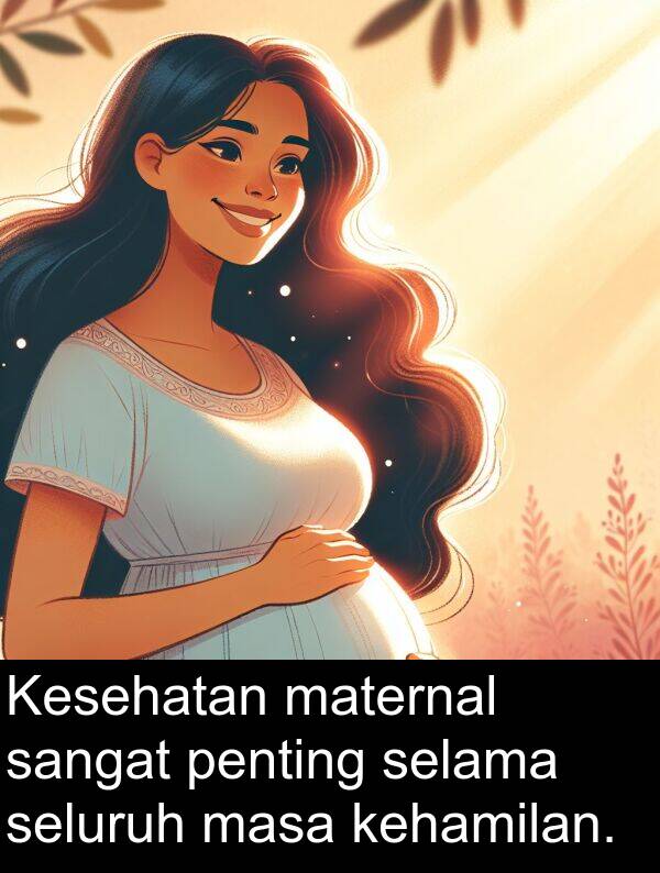maternal: Kesehatan maternal sangat penting selama seluruh masa kehamilan.