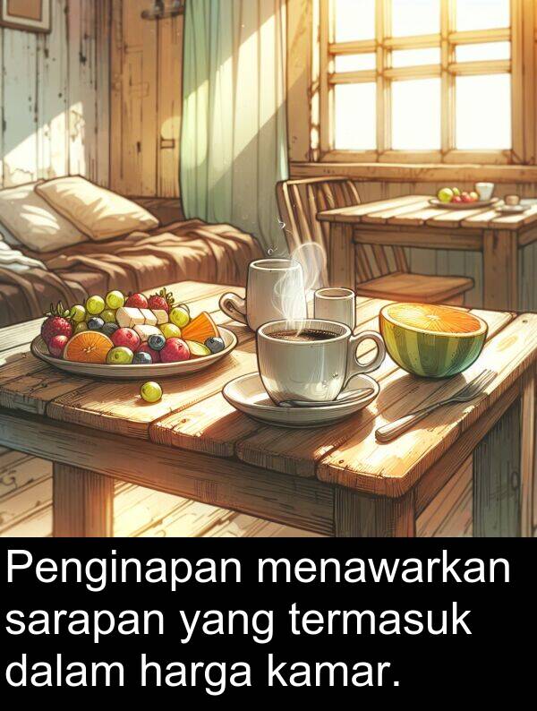 harga: Penginapan menawarkan sarapan yang termasuk dalam harga kamar.