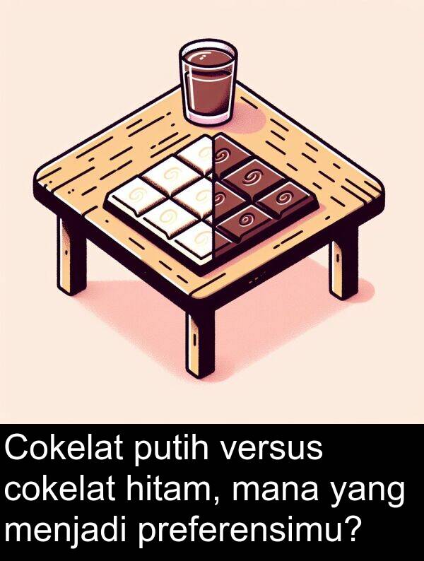 versus: Cokelat putih versus cokelat hitam, mana yang menjadi preferensimu?