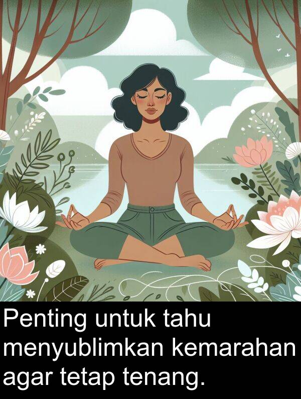 tenang: Penting untuk tahu menyublimkan kemarahan agar tetap tenang.
