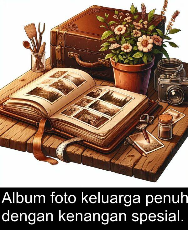 keluarga: Album foto keluarga penuh dengan kenangan spesial.