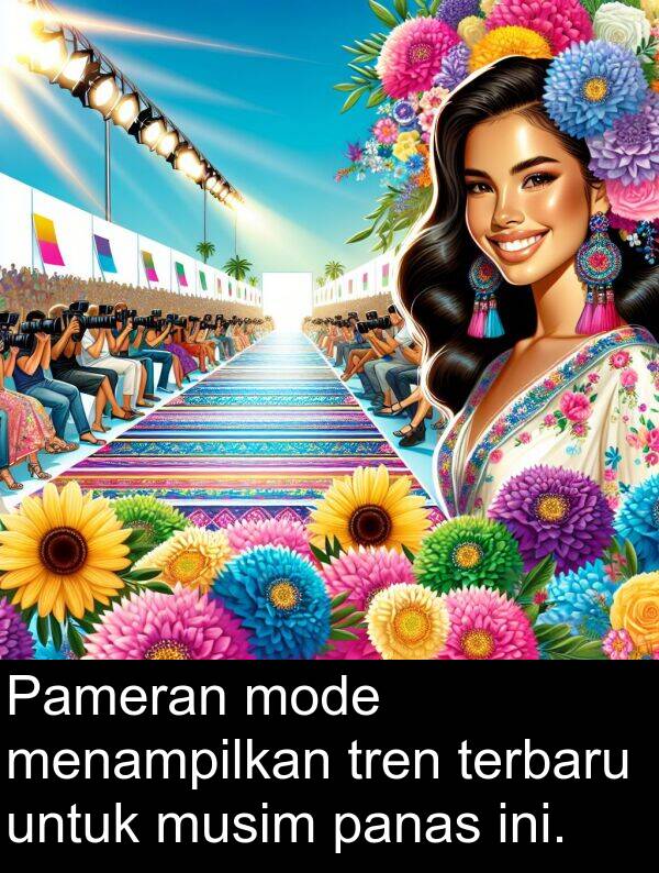 panas: Pameran mode menampilkan tren terbaru untuk musim panas ini.
