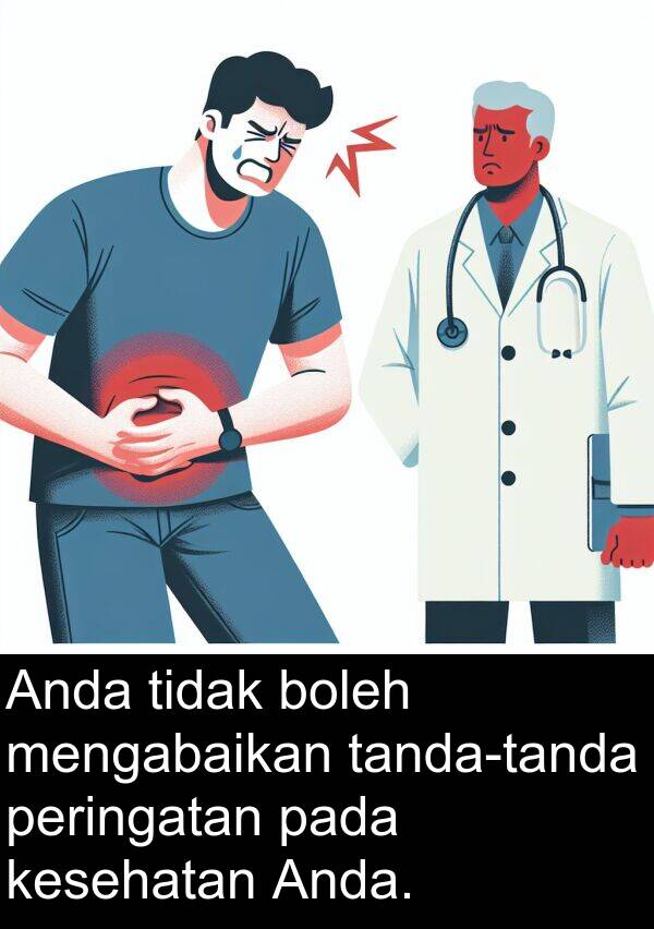 boleh: Anda tidak boleh mengabaikan tanda-tanda peringatan pada kesehatan Anda.