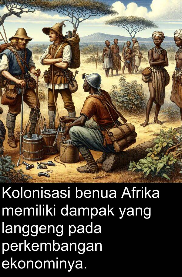 langgeng: Kolonisasi benua Afrika memiliki dampak yang langgeng pada perkembangan ekonominya.