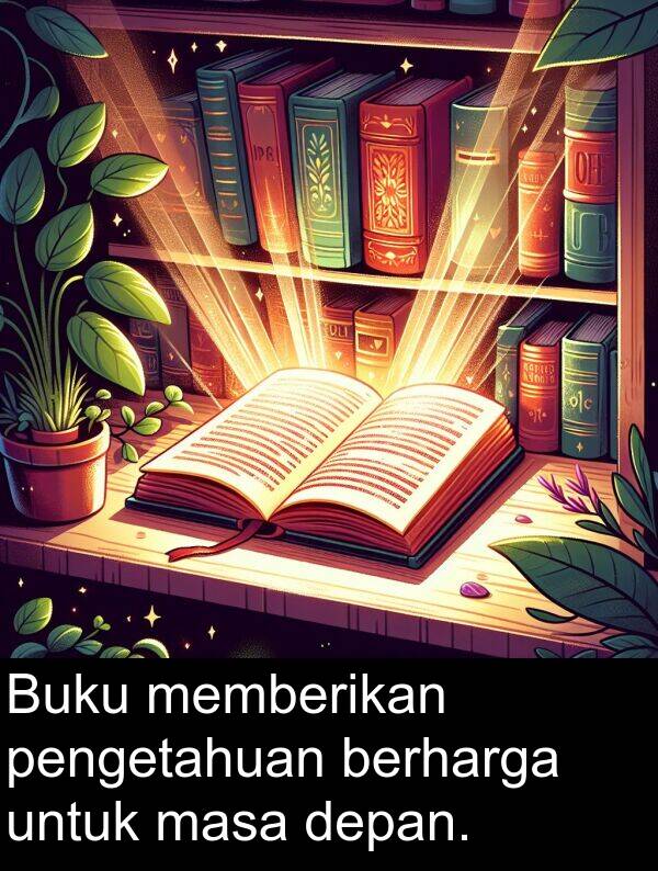 masa: Buku memberikan pengetahuan berharga untuk masa depan.