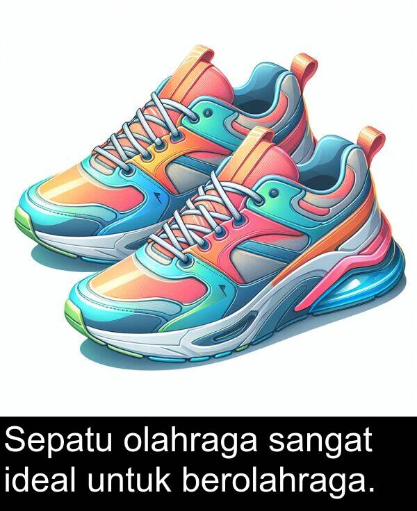 olahraga: Sepatu olahraga sangat ideal untuk berolahraga.