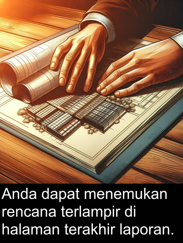 rencana: Anda dapat menemukan rencana terlampir di halaman terakhir laporan.