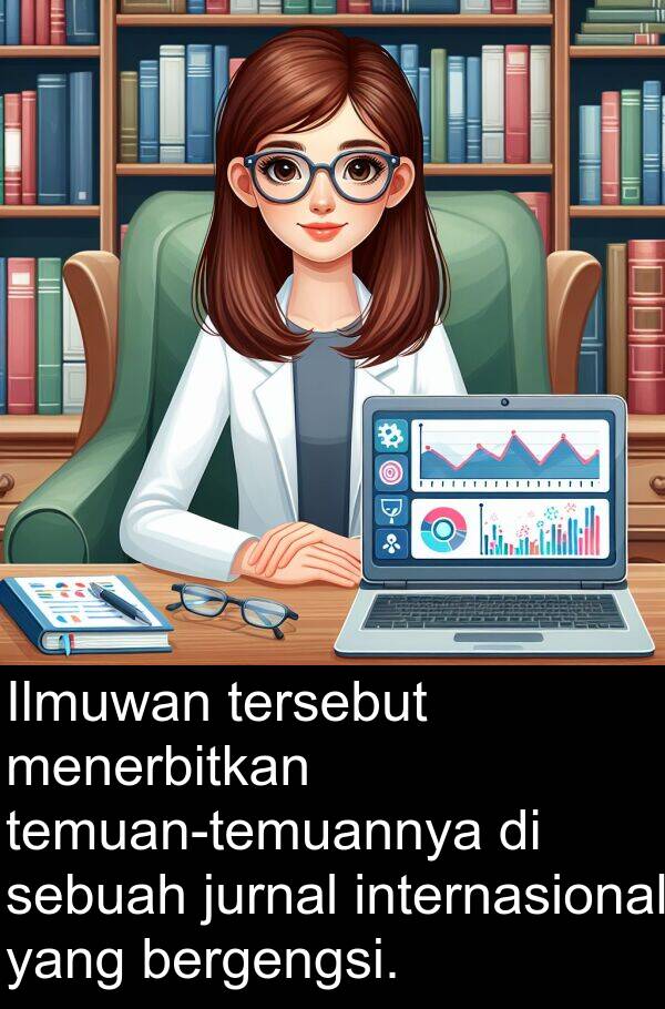 jurnal: Ilmuwan tersebut menerbitkan temuan-temuannya di sebuah jurnal internasional yang bergengsi.