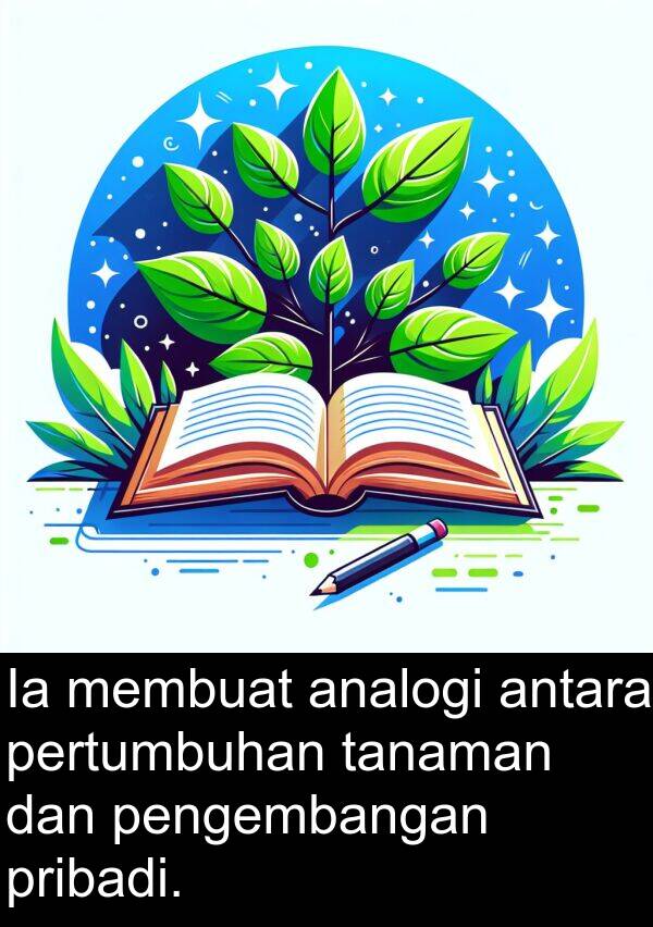 tanaman: Ia membuat analogi antara pertumbuhan tanaman dan pengembangan pribadi.