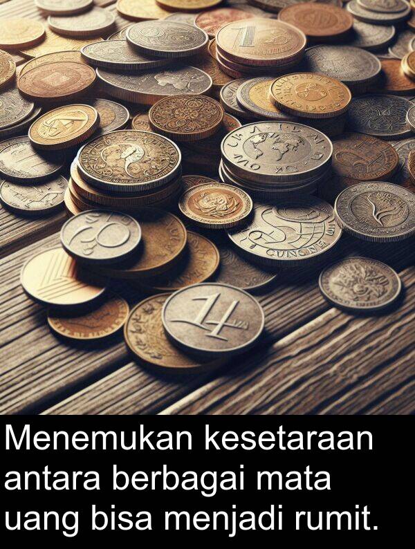 mata: Menemukan kesetaraan antara berbagai mata uang bisa menjadi rumit.