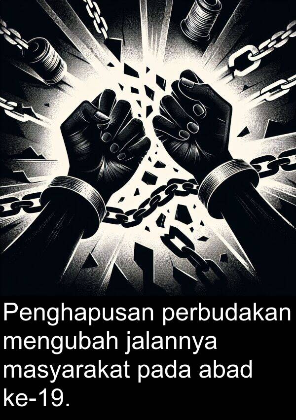 masyarakat: Penghapusan perbudakan mengubah jalannya masyarakat pada abad ke-19.