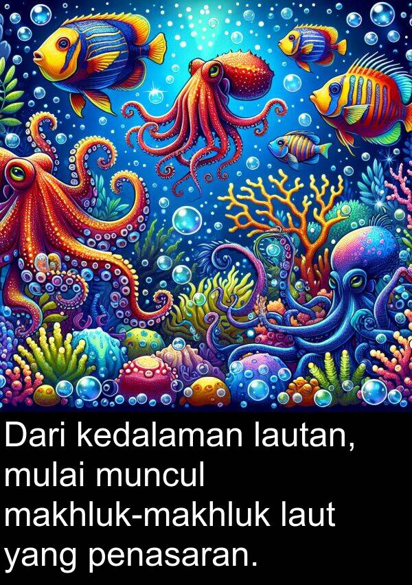 penasaran: Dari kedalaman lautan, mulai muncul makhluk-makhluk laut yang penasaran.