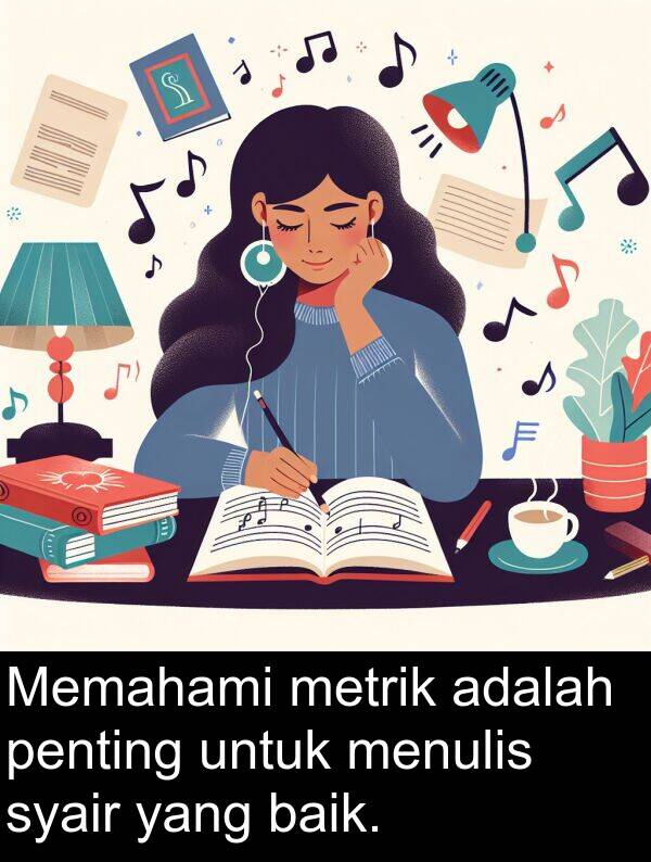 metrik: Memahami metrik adalah penting untuk menulis syair yang baik.