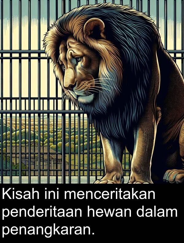 hewan: Kisah ini menceritakan penderitaan hewan dalam penangkaran.