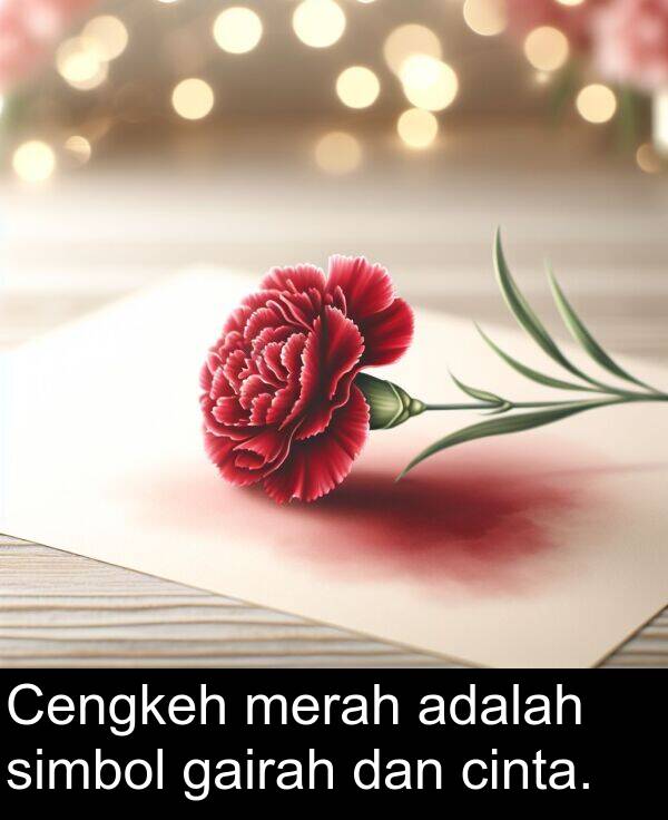 gairah: Cengkeh merah adalah simbol gairah dan cinta.